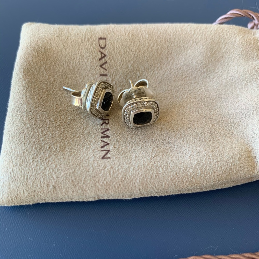 Petite Albion® Earrings with Black Onyx Diamonds